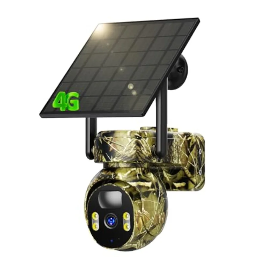 Wildlife monitoring outdoor cellular trail camera, 2K HD with 4G LTE and solar power, 360 live view, IP66 waterproof, PIR motio
Wildlife monitoring outdoor cellular trail camera, 2K HD with 4G LTE and solar power, 360 live view, IP66 waterproof, PIR motio