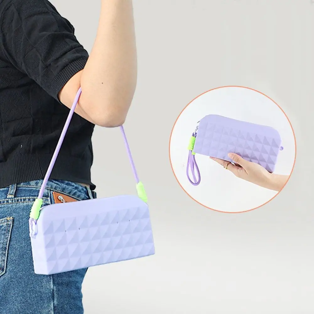 Portable Silicone Cosmetic Bag Multifunction Waterproof Storage Pouch with Lanyard Zipper Phone Bag Purse
Portable Silicone Cosmetic Bag Multifunction Waterproof Storage Pouch with Lanyard Zipper Phone Bag Purse