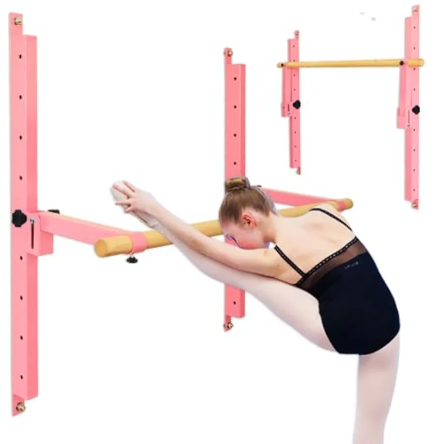 Height Adjustable Foldable Ballet Barre for Home Fitness Training with Solid Beech Wood Bar in Natural Finish Wall Mount Design
Height Adjustable Foldable Ballet Barre for Home Fitness Training with Solid Beech Wood Bar in Natural Finish Wall Mount Design