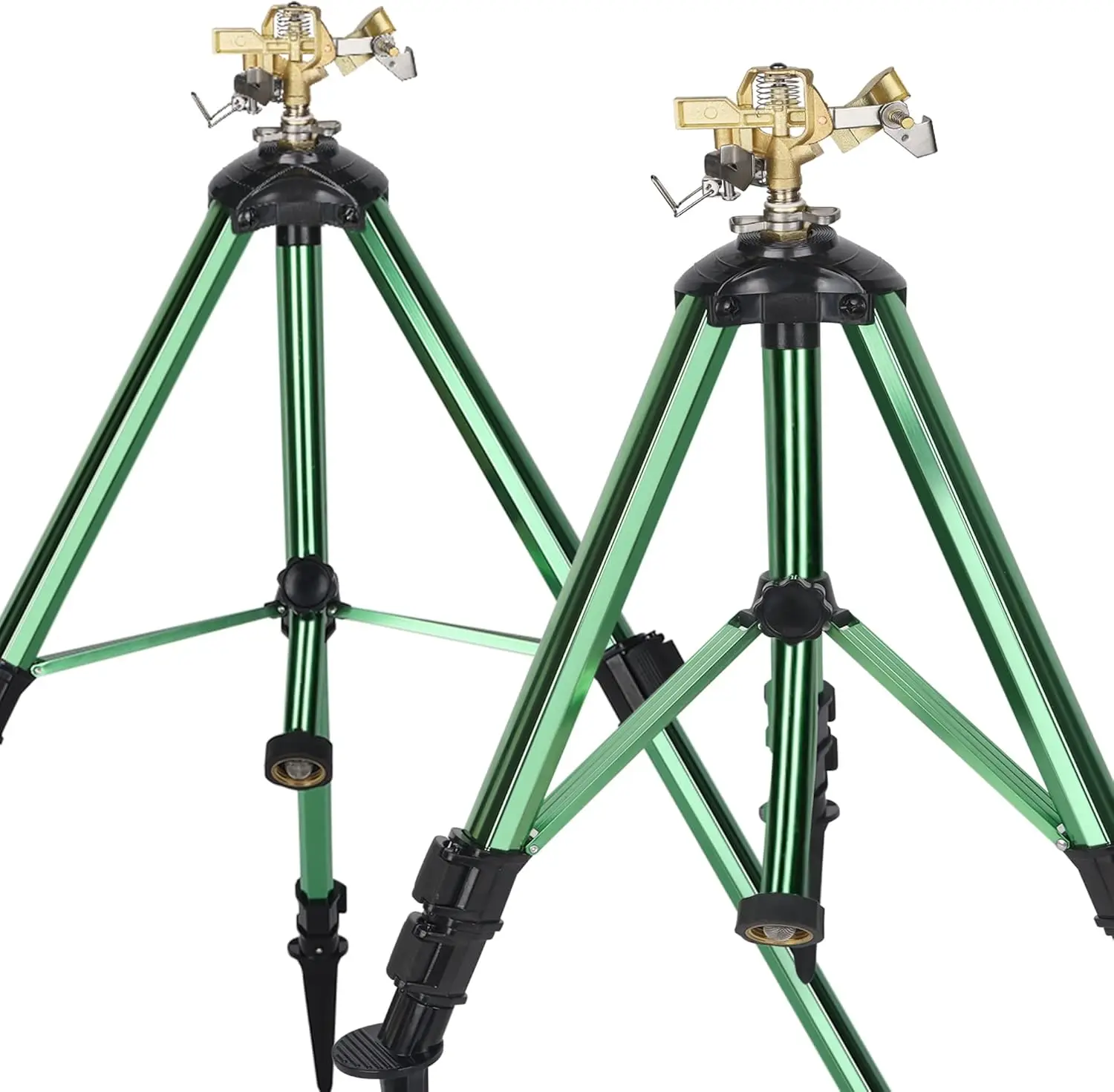 2 Pack Heavy Duty Metal Tripod Sprinkler, 360° Adjustable Brass Head with Stakes for Large Lawn & Garden Irrigation
2 Pack Heavy Duty Metal Tripod Sprinkler, 360° Adjustable Brass Head with Stakes for Large Lawn & Garden Irrigation
