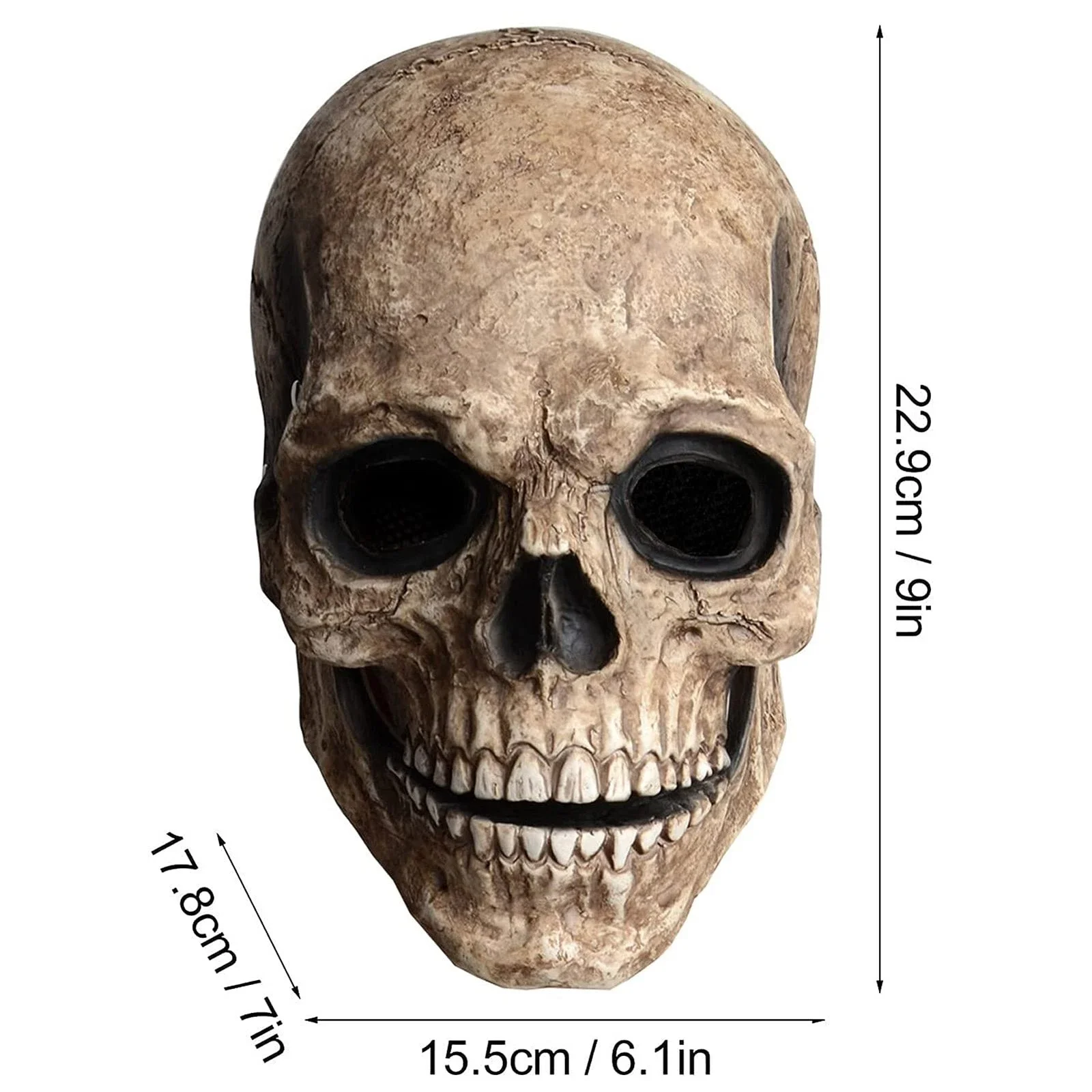 Latex Headgear Comfortable Full Head Skull Helmet Halloween Skull Mask Breathable Skull Mask For Costume Party Haunted House
Latex Headgear Comfortable Full Head Skull Helmet Halloween Skull Mask Breathable Skull Mask For Costume Party Haunted House