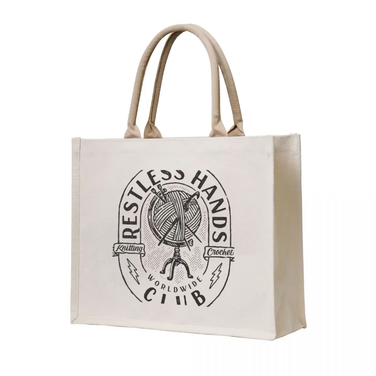 Restless Hands Club Black Tote Bag shopper bags Handbags canvas tote bag 
Restless Hands Club Black Tote Bag shopper bags Handbags canvas tote bag