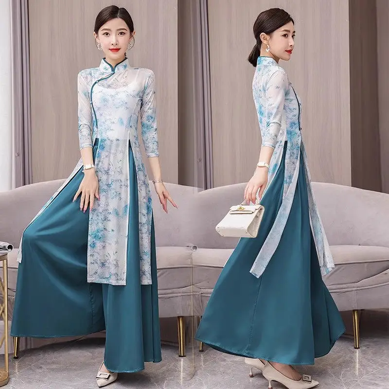New Chinese Style Dance Clothes Women's Elastic Classical Fashion Printed Performance Three Piece Suit Elegant Pants Set Z1928
New Chinese Style Dance Clothes Women's Elastic Classical Fashion Printed Performance Three Piece Suit Elegant Pants Set Z1928