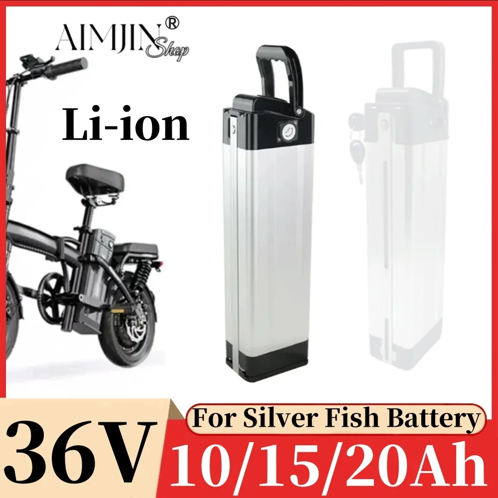 36V10/15/20AH Lithium for Silver Fish Ebike Battery Akku 350W 500W 750W 1000W Electric Bike 18650 Li-ion battery pack
36V10/15/20AH Lithium for Silver Fish Ebike Battery Akku 350W 500W 750W 1000W Electric Bike 18650 Li-ion battery pack