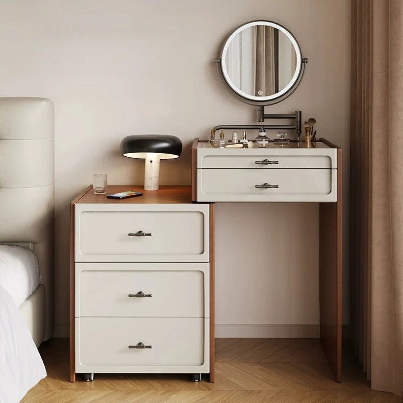 Mid Century Dressing Table With LED Round Wood Makeup Nordic Vanity 50cm Desk Storage Tocador De Maquillaje Bedroom Furniture
Mid Century Dressing Table With LED Round Wood Makeup Nordic Vanity 50cm Desk Storage Tocador De Maquillaje Bedroom Furniture