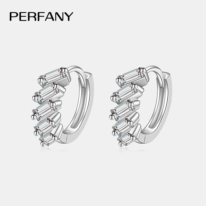 PERFANY 1.5CT Emerald Cut All Moissanite Hoop Earrings Women's 100% Pure Silver Laboratory Diamond Wedding Luxury Jewelry
PERFANY 1.5CT Emerald Cut All Moissanite Hoop Earrings Women's 100% Pure Silver Laboratory Diamond Wedding Luxury Jewelry