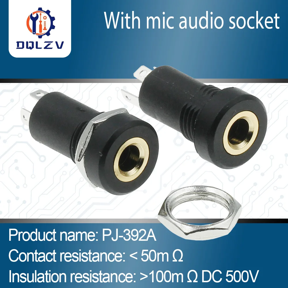3.5mm 4Pin Stereo Audio Socket 4 Pole Black Panel Mount Gold Plated With Nuts Headphone Socket
3.5mm 4Pin Stereo Audio Socket 4 Pole Black Panel Mount Gold Plated With Nuts Headphone Socket