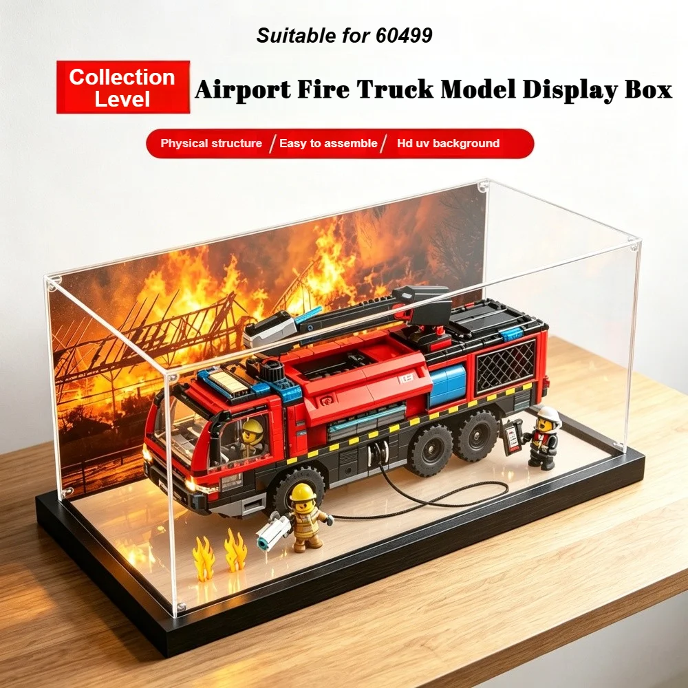New 3mm Dustproof Display Box for lego 60499 Airport Fire Truck Model Display Case Storage Box Organizer(Lego Set not Included)
New 3mm Dustproof Display Box for lego 60499 Airport Fire Truck Model Display Case Storage Box Organizer(Lego Set not Included)