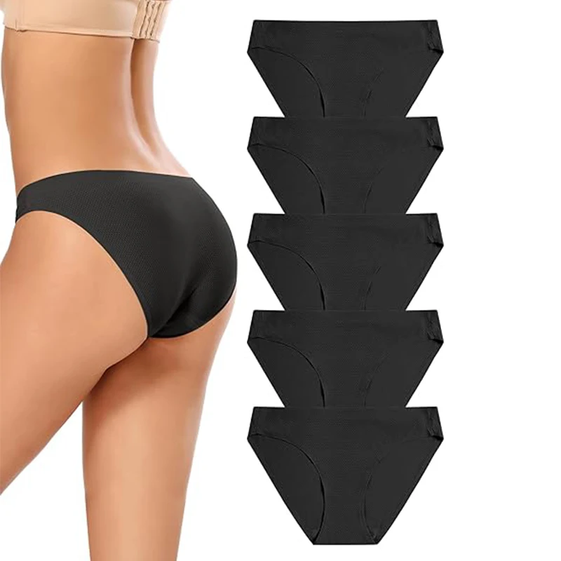 5-Pack DeanFire Women Bikini Underwear Seamless Breathable Ladies Panties No Show Comfortable Briefs Undies for Women Hipster
5-Pack DeanFire Women Bikini Underwear Seamless Breathable Ladies Panties No Show Comfortable Briefs Undies for Women Hipster