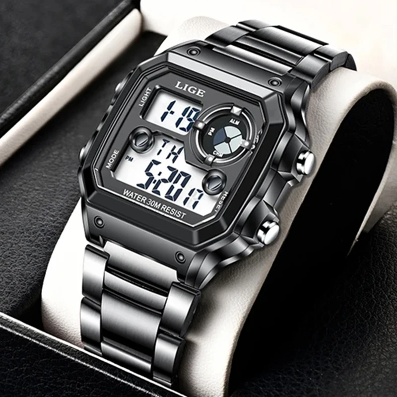LIGE quartz wristwatch Men's watches Fashion LED Digital Square Watches Man Sports Military male watch Electronic Clock reloj
LIGE quartz wristwatch Men's watches Fashion LED Digital Square Watches Man Sports Military male watch Electronic Clock reloj