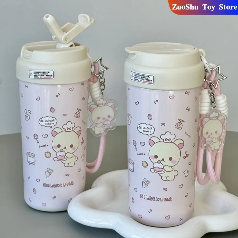Kawaii Rilakkuma Bear Sister Cat Thermos Cup Stainless Steel Cup 550ml High-Capacity Relax Bear Coffee Cup Gifts
Kawaii Rilakkuma Bear Sister Cat Thermos Cup Stainless Steel Cup 550ml High-Capacity Relax Bear Coffee Cup Gifts