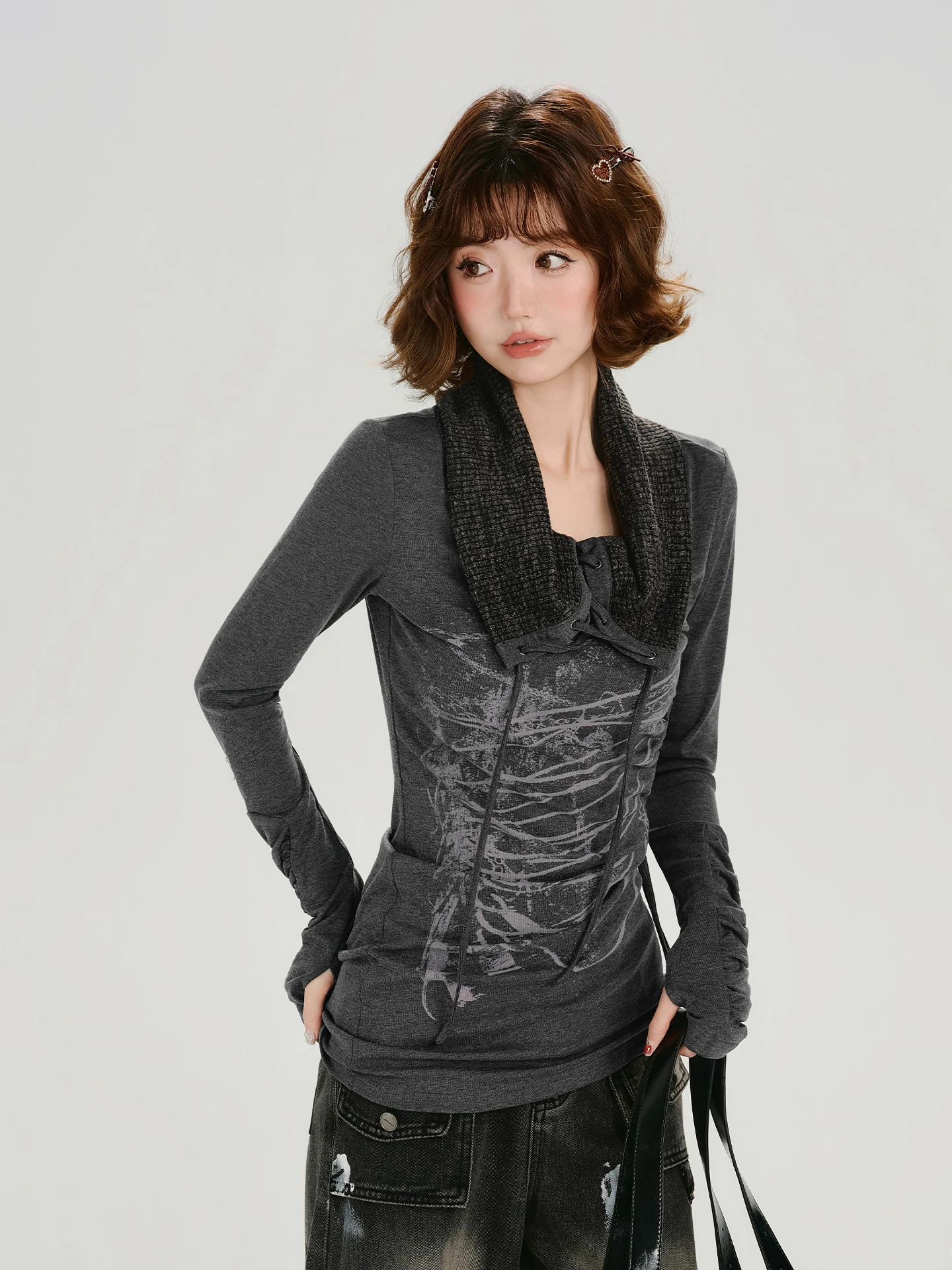 Girly American Retro Turn-down Collar Long Sve T-irt Women's Spring Autumn New Sle Spicy Slim Fit Top
Girly American Retro Turn-down Collar Long Sve T-irt Women's Spring Autumn New Sle Spicy Slim Fit Top