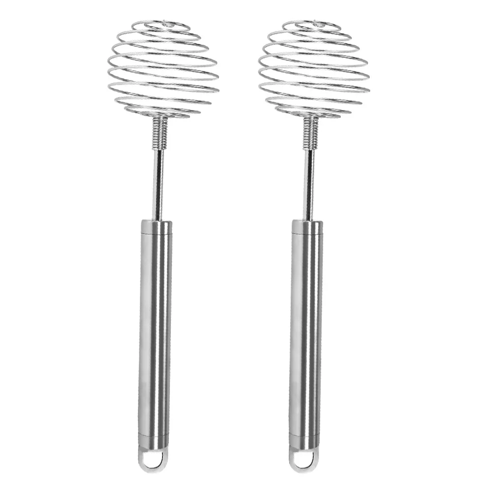 2Pcs Stainless Steel Egg Whisk Hand-Held Manual Eggbeater for Baking Mixing Cooking Blending Milk Fresh Cream Icing Sugar Melted
2Pcs Stainless Steel Egg Whisk Hand-Held Manual Eggbeater for Baking Mixing Cooking Blending Milk Fresh Cream Icing Sugar Melted