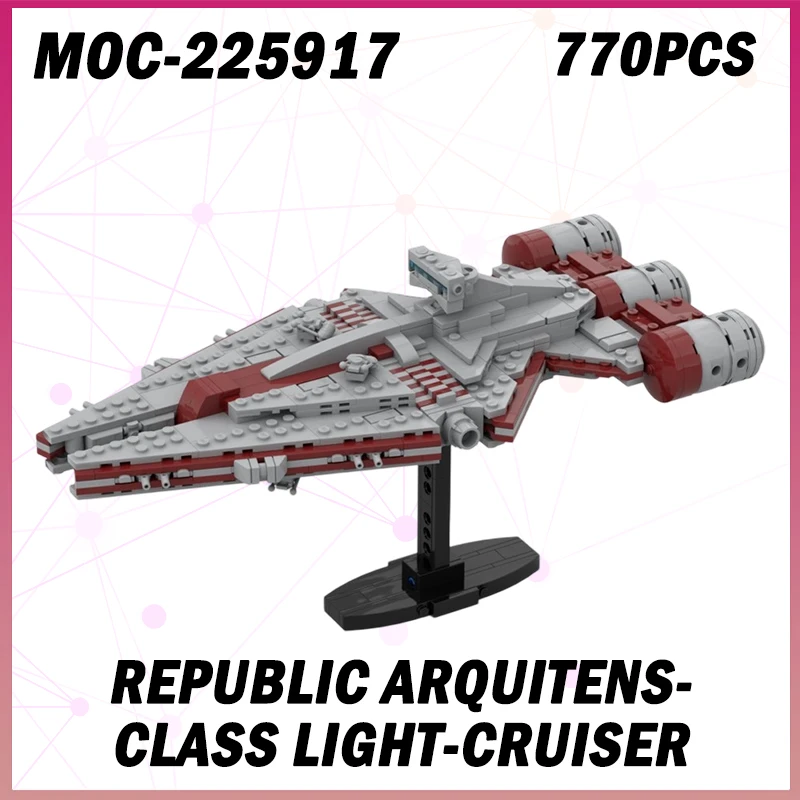 770PCS MOC-225917 Republic Arquitens-Class Light-Cruiser Building Block Model Brick Set Creative Desktop Decoration KIDS Gifts 
770PCS MOC-225917 Republic Arquitens-Class Light-Cruiser Building Block Model Brick Set Creative Desktop Decoration KIDS Gifts