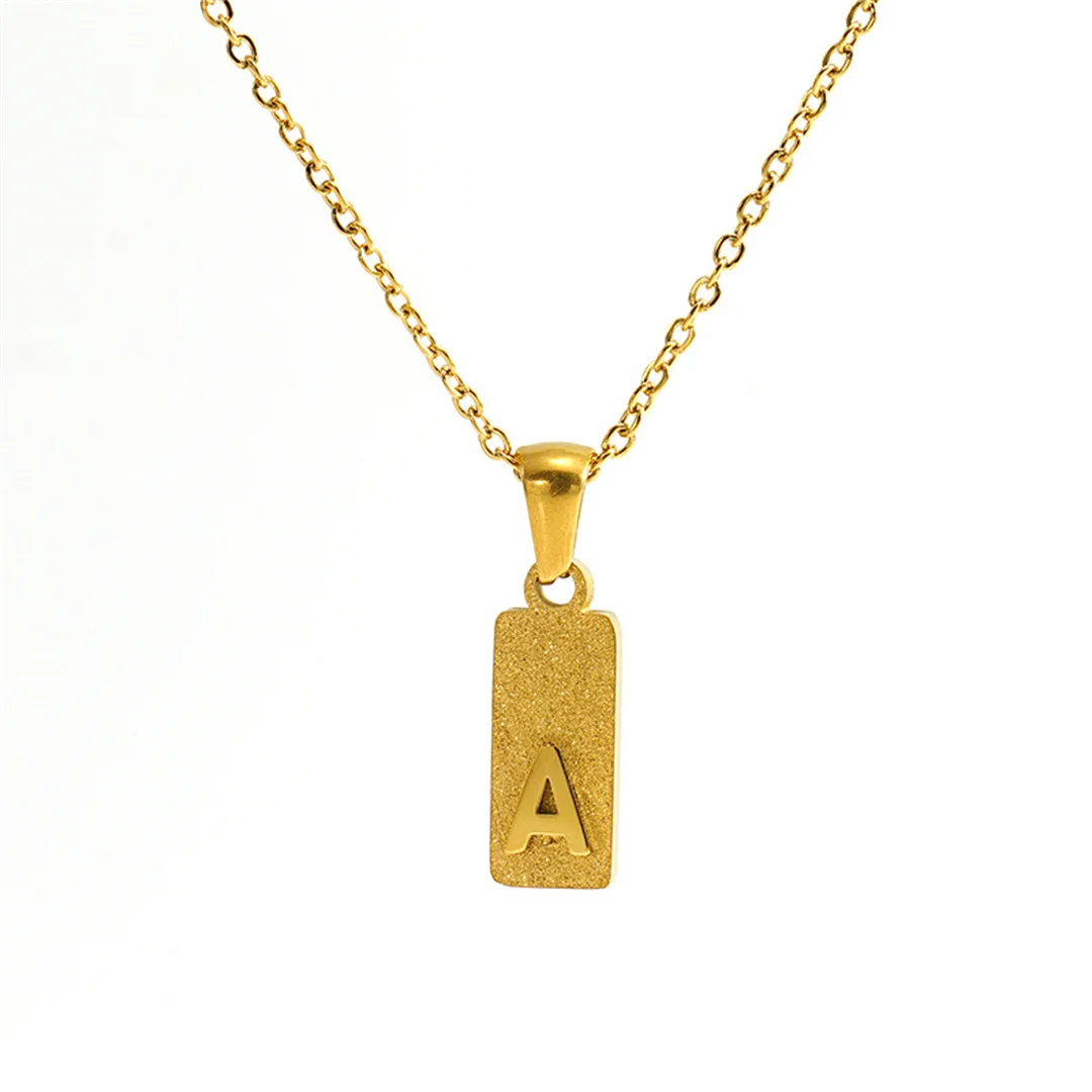 Punk A-Z Initial Letter Name Pendant Female Gold Color Stainless Steel Frosted Square Alphabet Necklace for Women Jewelry Gift
Punk A-Z Initial Letter Name Pendant Female Gold Color Stainless Steel Frosted Square Alphabet Necklace for Women Jewelry Gift