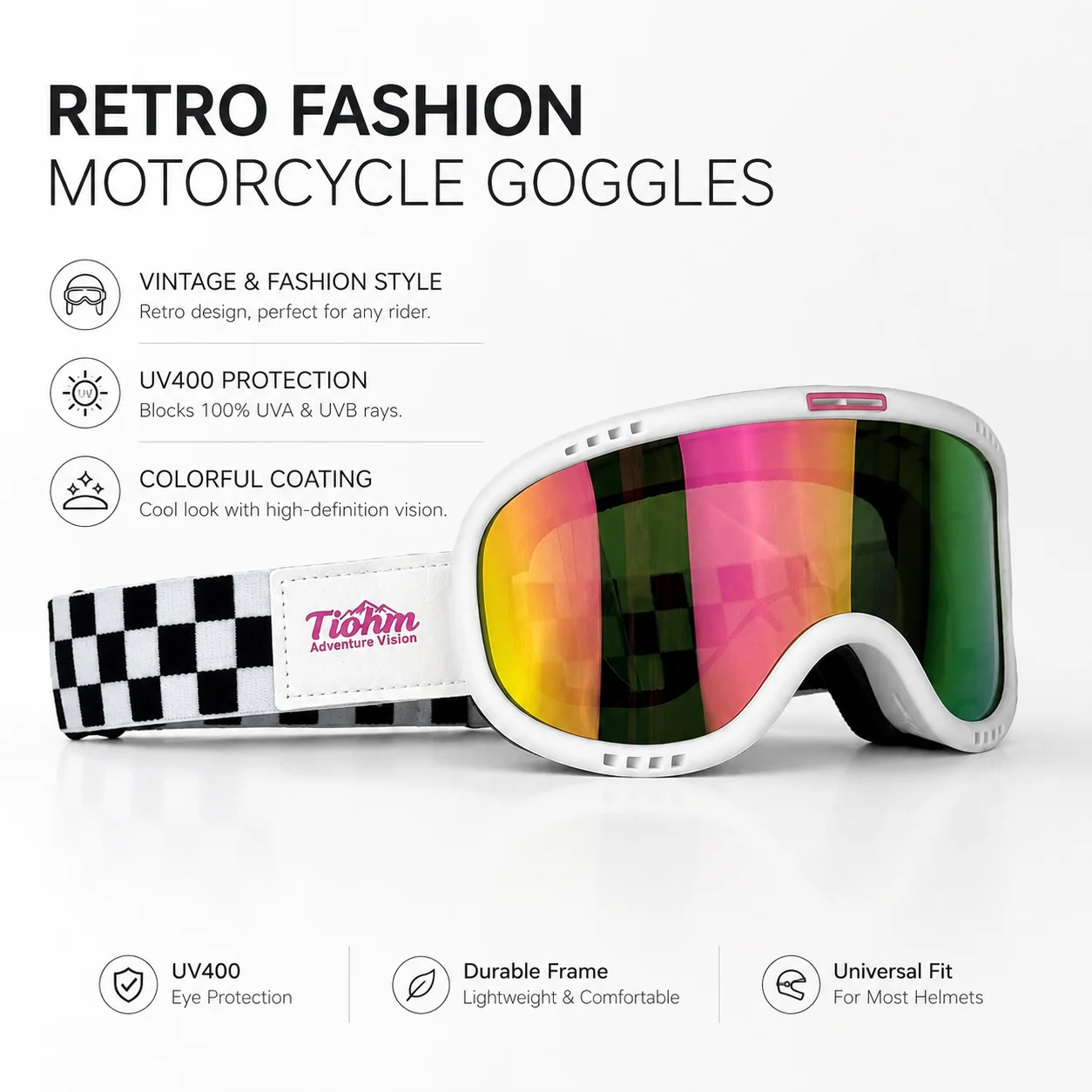 Retro Vintage Motorcycle Goggles Motocross Riding Helmet Glasses Pilot Style Biker Goggles For Men Women
Retro Vintage Motorcycle Goggles Motocross Riding Helmet Glasses Pilot Style Biker Goggles For Men Women