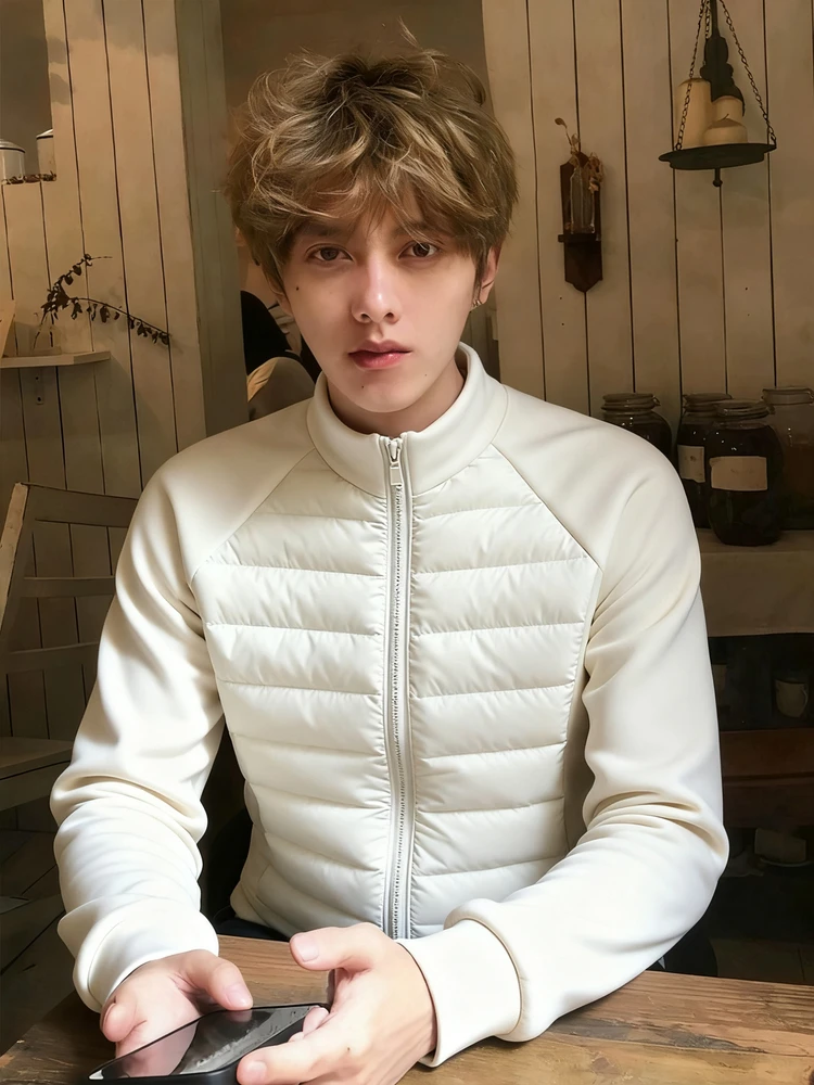 White Lightweight Men's down Jaet Winter Spor ort Coat Warm Stand Collar Bone Inlay Decorative Stitching Outdoor Wear
White Lightweight Men's down Jaet Winter Spor ort Coat Warm Stand Collar Bone Inlay Decorative Stitching Outdoor Wear