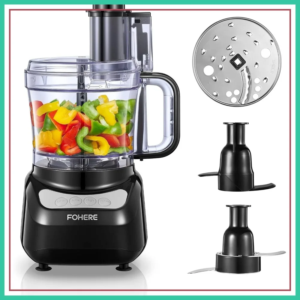 12 Cup Food Processor, 500W 2-Speed Chopper & Grinder, BPA Free Stainless Steel Blades
12 Cup Food Processor, 500W 2-Speed Chopper & Grinder, BPA Free Stainless Steel Blades