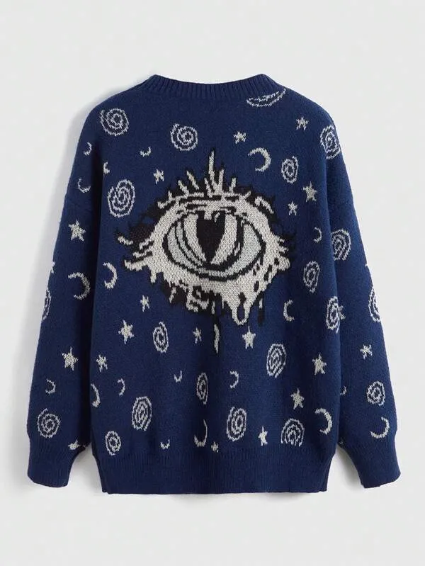 Y2k women's clothing sweater knit round neck long sleeved jacquard pattern oversize streetwear vintage dark top winter clothes
Y2k women's clothing sweater knit round neck long sleeved jacquard pattern oversize streetwear vintage dark top winter clothes