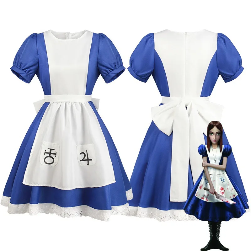 Anime Alice Princess Dress Maid Apron Dress Game Madness Returns Alice Cosplay Costume For Women Girls Halloween Party
Anime Alice Princess Dress Maid Apron Dress Game Madness Returns Alice Cosplay Costume For Women Girls Halloween Party