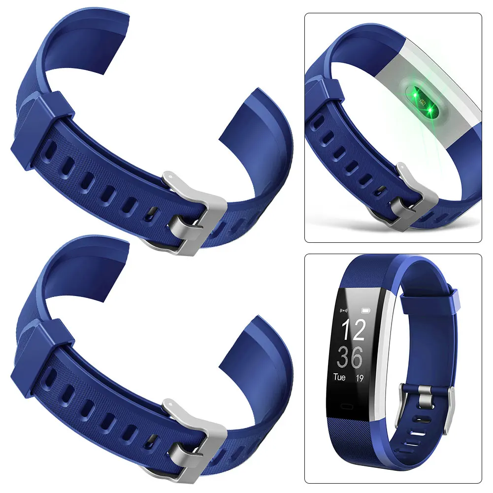 2 шт. сменных силиконовых ремешков для умных часов ID115Plus HR (20 мм, синий)
2 шт. сменных силиконовых ремешков для умных часов ID115Plus HR (20 мм, синий)