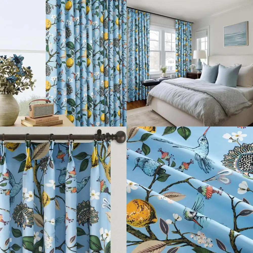 Vintage Lemon Floral 96 Blackout Curtains with Rustic Pleats for Living Room & Bedroom
Vintage Lemon Floral 96 Blackout Curtains with Rustic Pleats for Living Room & Bedroom