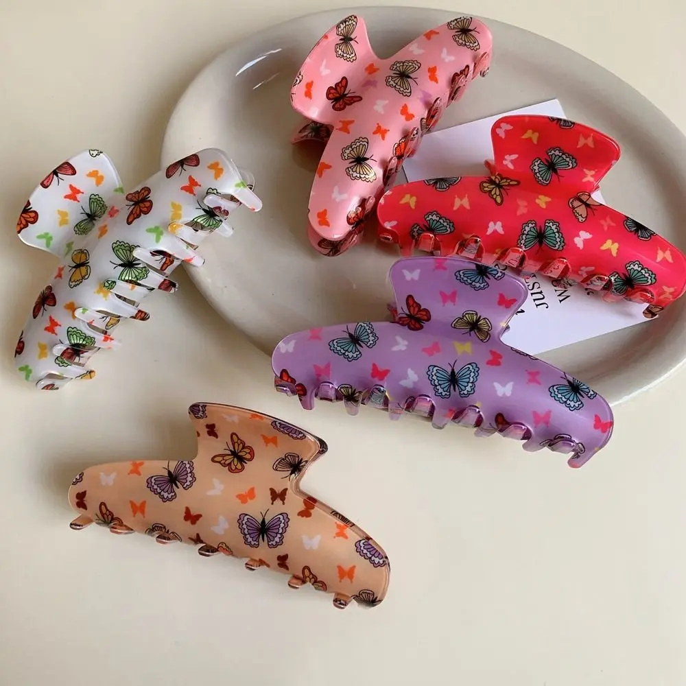 Hairpin Butterfly Hair Clip Plastic Colorful Printed Grab Clip Korean Style Headwear Acrylic Large Hair Claw Streetwear
Hairpin Butterfly Hair Clip Plastic Colorful Printed Grab Clip Korean Style Headwear Acrylic Large Hair Claw Streetwear