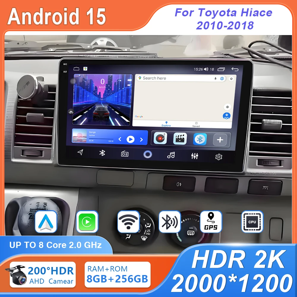 DSP Touch Screen Car Radio Multimedia GPS Navigation For Toyota Hiace 2010-2018 LHD Android 15 Auto 4G WIFI Wireless No 2Din DVD
DSP Touch Screen Car Radio Multimedia GPS Navigation For Toyota Hiace 2010-2018 LHD Android 15 Auto 4G WIFI Wireless No 2Din DVD