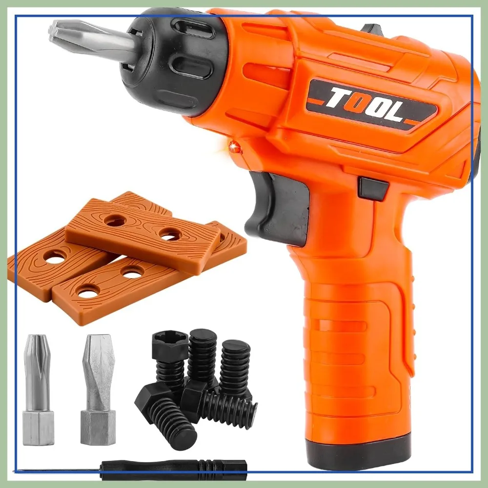 Electric Power Kids Drill and Screw Set, Pretend Play Tool with Realistic Sound & Action, Preschool STEM Toy for Ages 3+
Electric Power Kids Drill and Screw Set, Pretend Play Tool with Realistic Sound & Action, Preschool STEM Toy for Ages 3+
