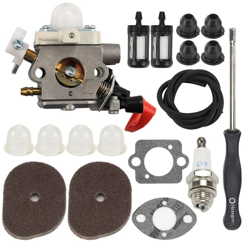 C1M-S267A FS56RC Carburetor Kit Suitable for Stihl FS40 FS50 FS56 FS70 FC56 FC70 HT56 KN56 KM56 Trimmer
C1M-S267A FS56RC Carburetor Kit Suitable for Stihl FS40 FS50 FS56 FS70 FC56 FC70 HT56 KN56 KM56 Trimmer
