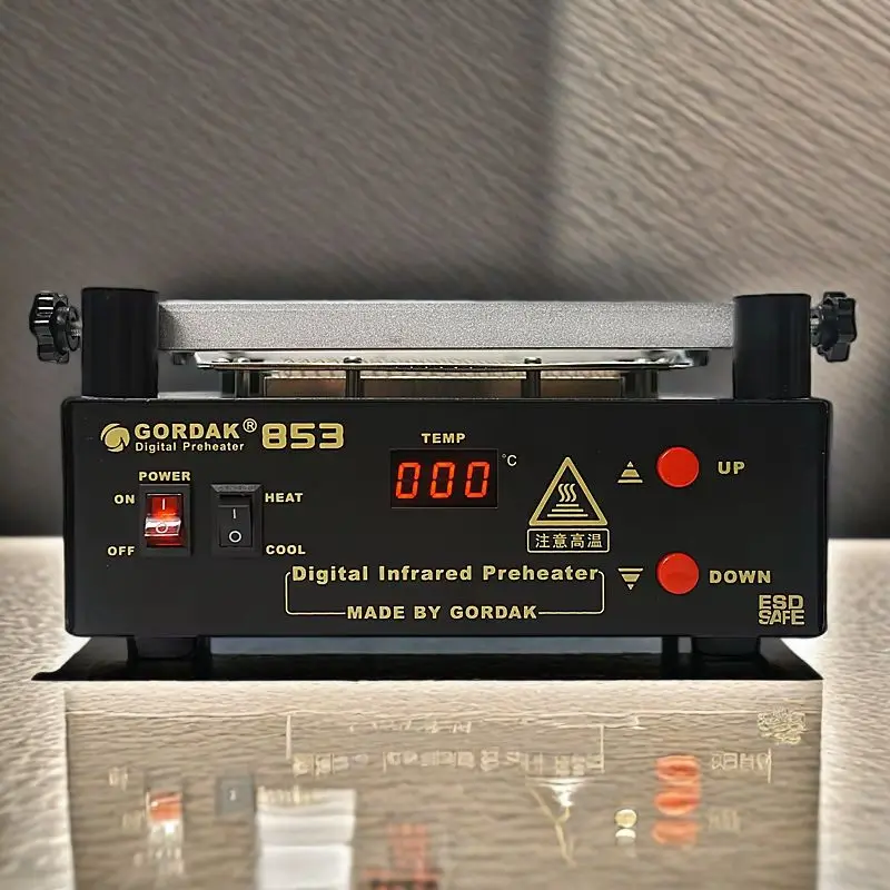 GORDAK 853 Lead Free Infrared Preheating Station PCB Desoldering BGA ESD Rework Station Hot Air Heat Soldering Station
GORDAK 853 Lead Free Infrared Preheating Station PCB Desoldering BGA ESD Rework Station Hot Air Heat Soldering Station