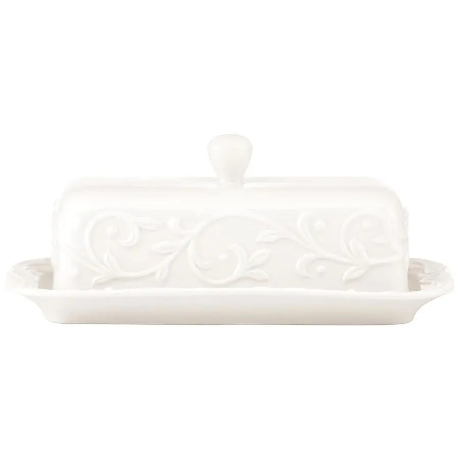 Opal Innocence Carved Butter Dish, White
Opal Innocence Carved Butter Dish, White