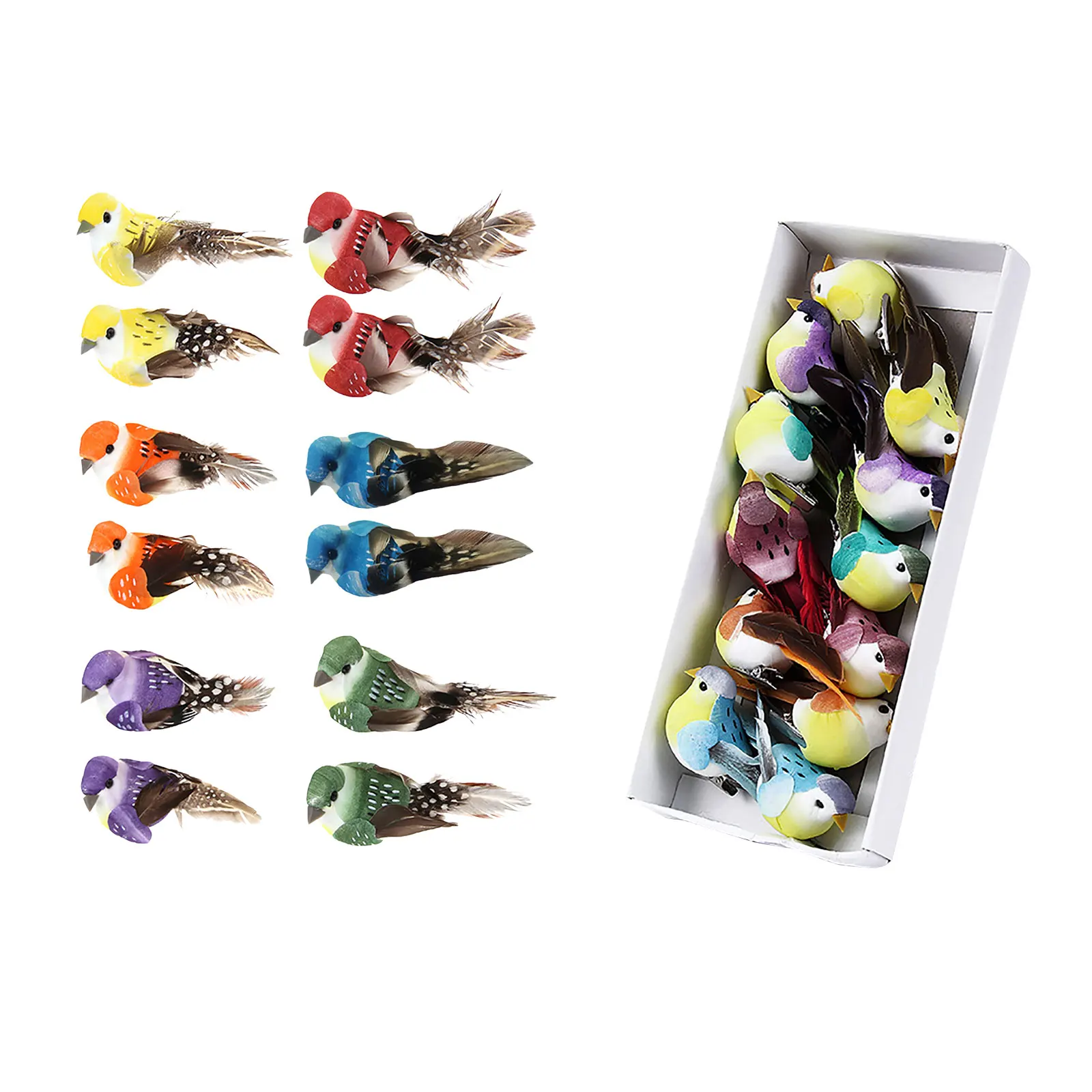 12pcs Colourful Artificial Birds Tree Decor Mini Artificial Foam Bird Bird Model Crafts Garden Bird Ornaments Party Accessories
12pcs Colourful Artificial Birds Tree Decor Mini Artificial Foam Bird Bird Model Crafts Garden Bird Ornaments Party Accessories