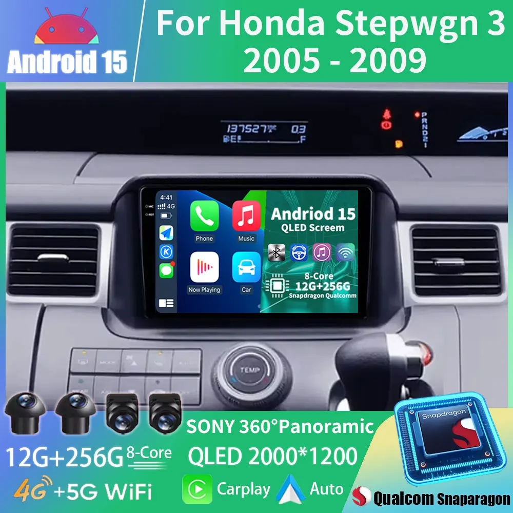 Автомобильный радиоприемник Android 15 для Honda Stepwgn 3 2005-2009 RHD GPS Мультимедийный плеер Navi Головное устройство Стерео Беспроводной Carplay Авто Видео
Автомобильный радиоприемник Android 15 для Honda Stepwgn 3 2005-2009 RHD GPS Мультимедийный плеер Navi Головное устройство Стерео Беспроводной Carplay Авто Видео