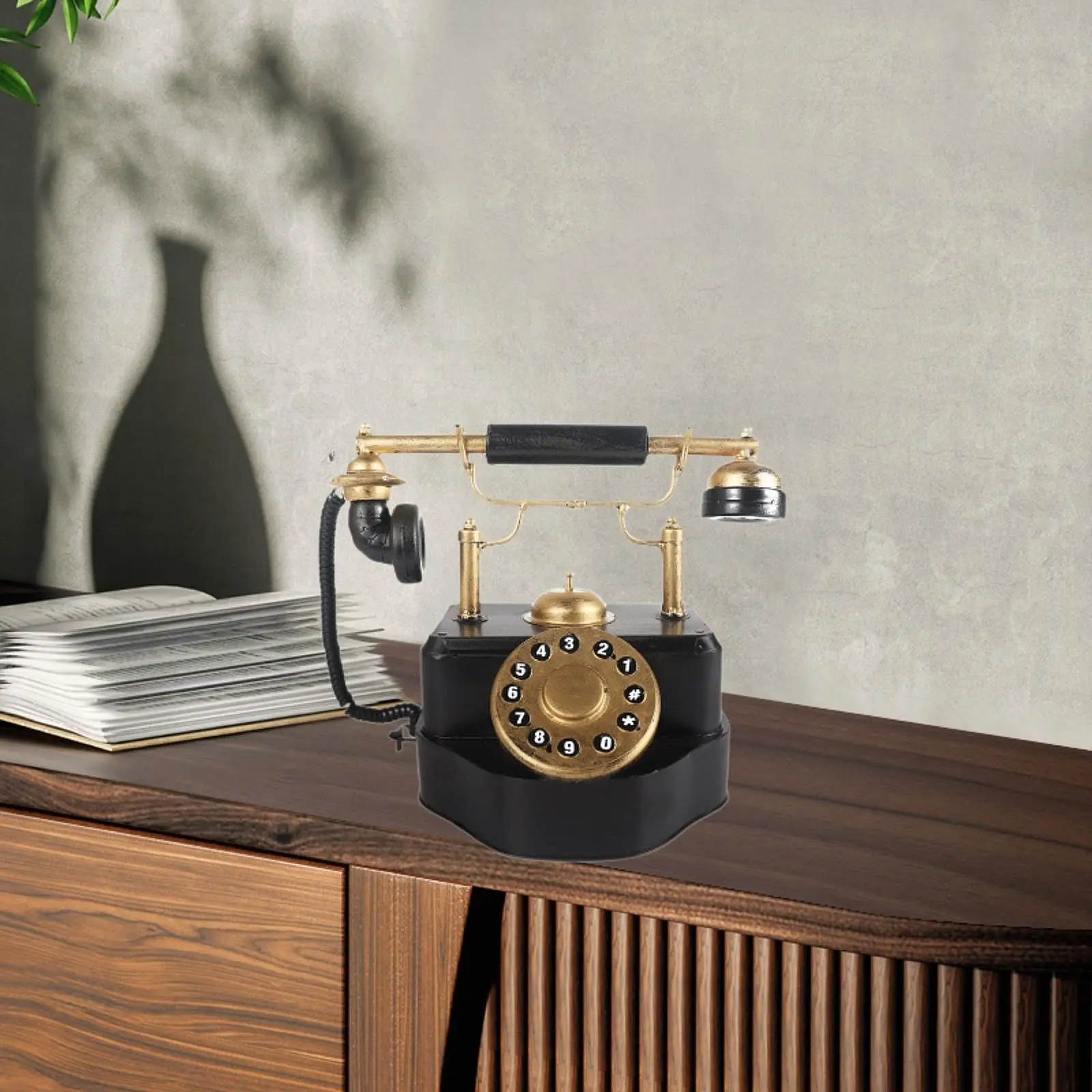 Telephone Model Tabletop Ornament Corded Telephone Model Decorative Retro Style Phone Model for Indoor Hotel Bedroom Desktop
Telephone Model Tabletop Ornament Corded Telephone Model Decorative Retro Style Phone Model for Indoor Hotel Bedroom Desktop