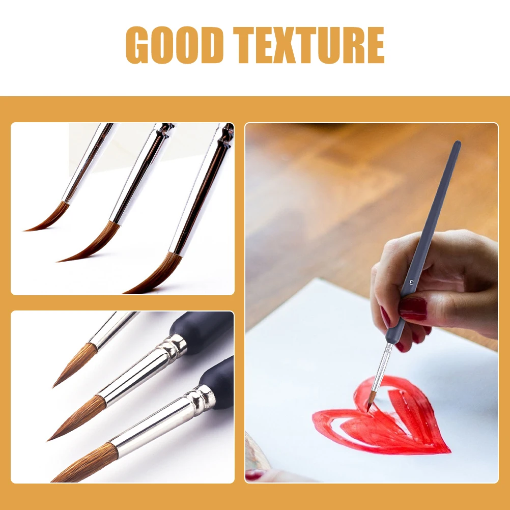 10pcs Oil Paint Brush Set Black Drawing Art Supplies Fine Detail Painting Pens for Acrylic Watercolor Nail Art Durable 
10pcs Oil Paint Brush Set Black Drawing Art Supplies Fine Detail Painting Pens for Acrylic Watercolor Nail Art Durable