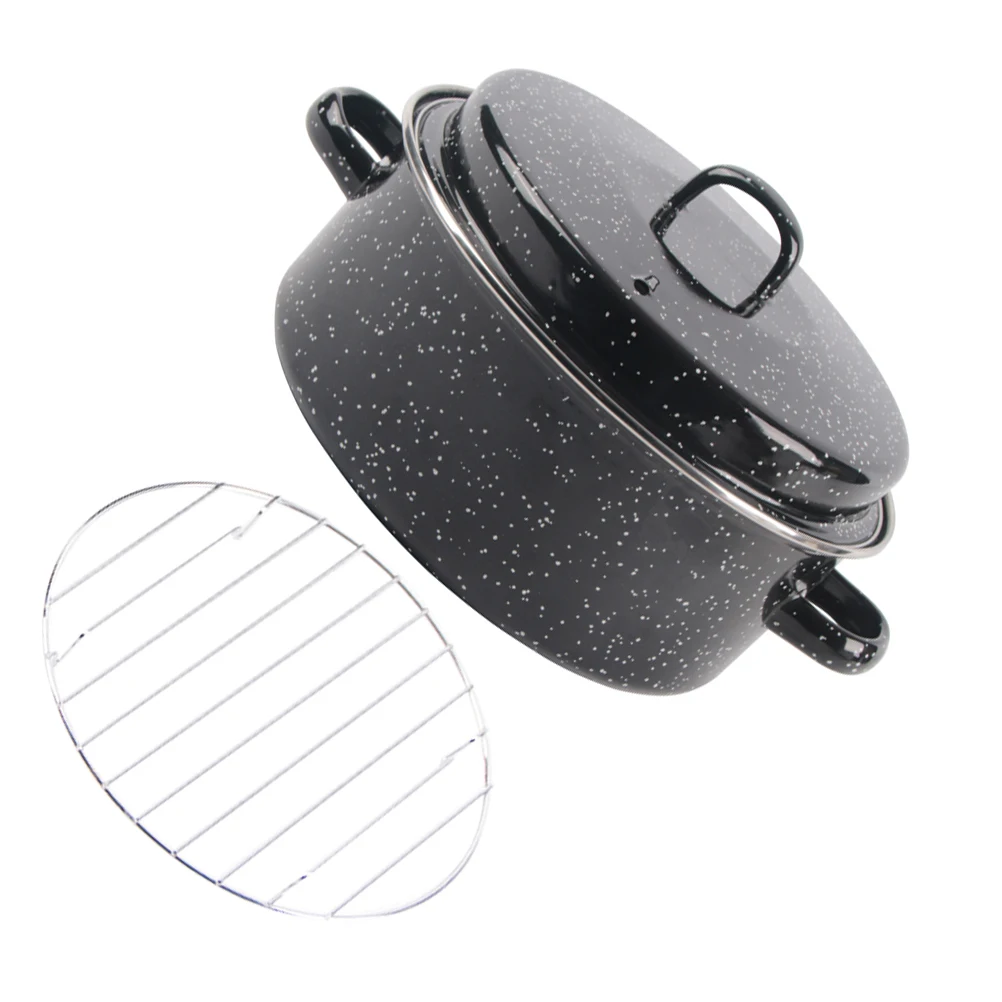 Roasted Enamel Roasting 24 5CM Reusable Safe Ergonomic Handles Baking Cooking Pot Dish BBQ Tool Cookware
Roasted Enamel Roasting 24 5CM Reusable Safe Ergonomic Handles Baking Cooking Pot Dish BBQ Tool Cookware