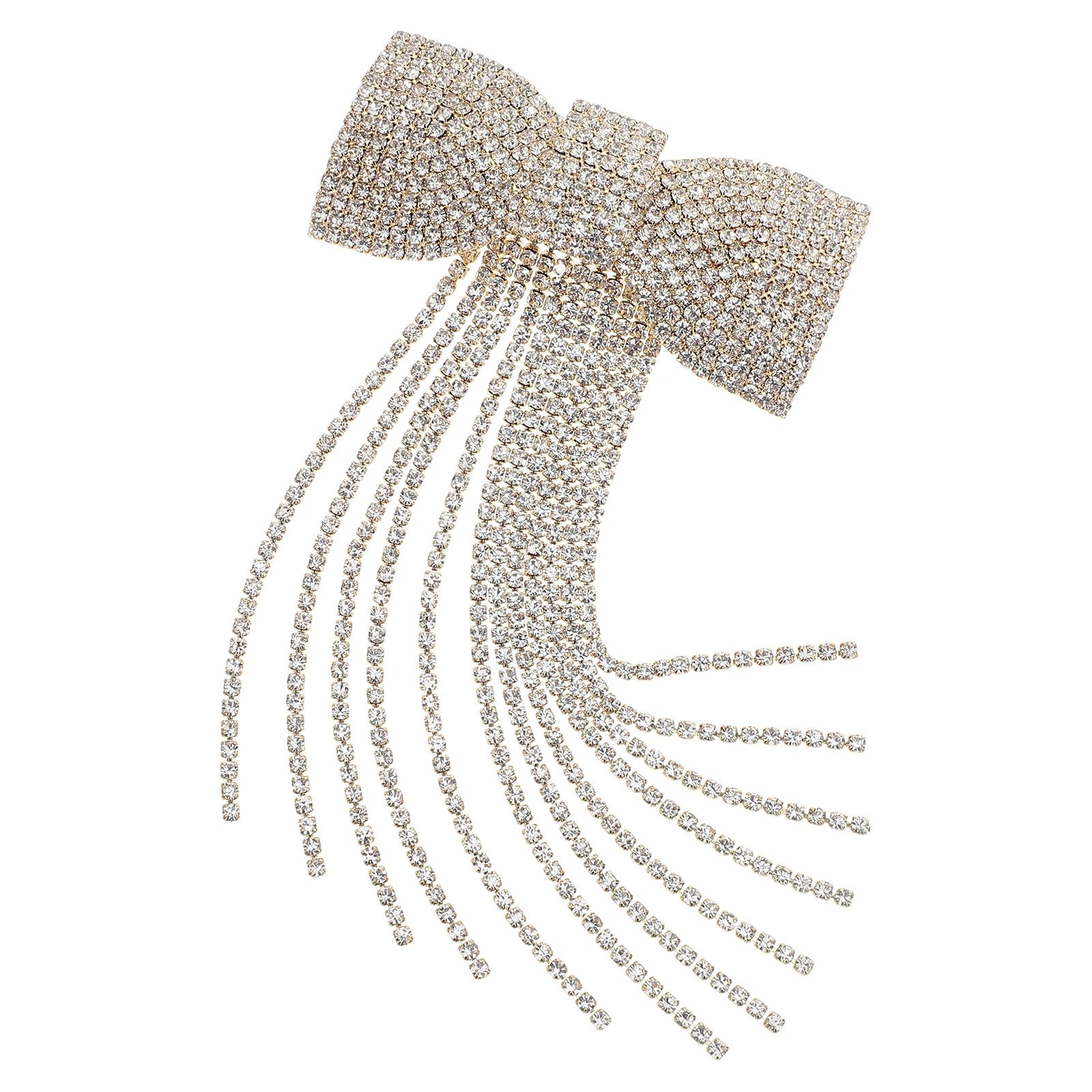 Tassel Bow Hair Clip Elegant Rhinestones Accessories Golden Color Long Tassel Claw Chain Charming Bow Shape Women Hair Claw
Tassel Bow Hair Clip Elegant Rhinestones Accessories Golden Color Long Tassel Claw Chain Charming Bow Shape Women Hair Claw