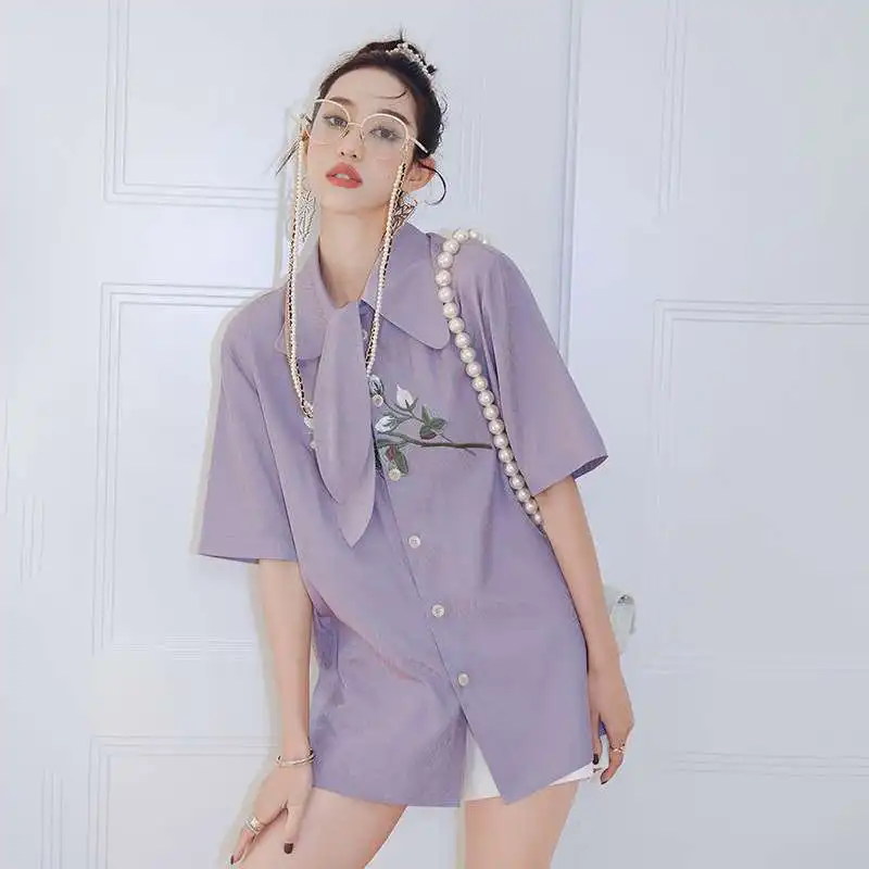 Faionable Chiffon ort-Sved irt for Women Summer Sle Turn-Down Collar Polyester Fiber 00% ort Sve irt
Faionable Chiffon ort-Sved irt for Women Summer Sle Turn-Down Collar Polyester Fiber 00% ort Sve irt