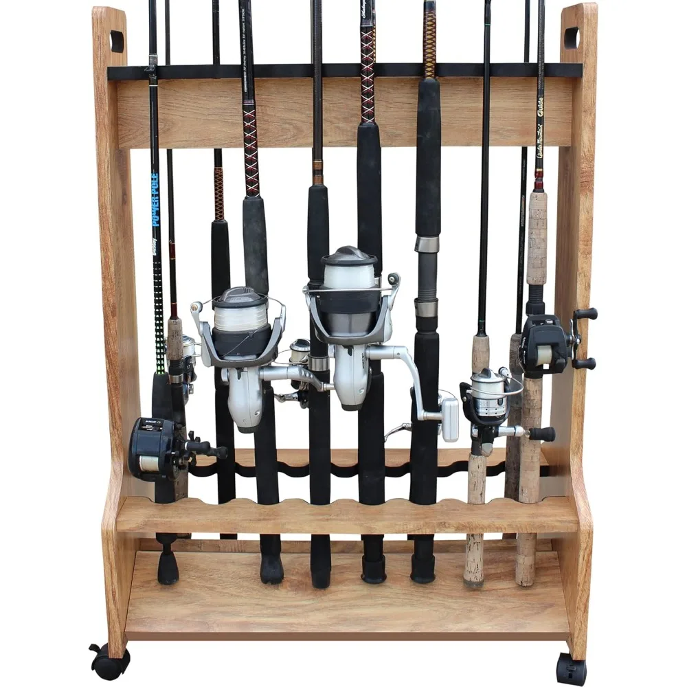 Rush Creek Creations Rolling Fishing Rod Holder for 16 Saltwater/Freshwater Fishing Rods, Fishing Pole Holder
Rush Creek Creations Rolling Fishing Rod Holder for 16 Saltwater/Freshwater Fishing Rods, Fishing Pole Holder