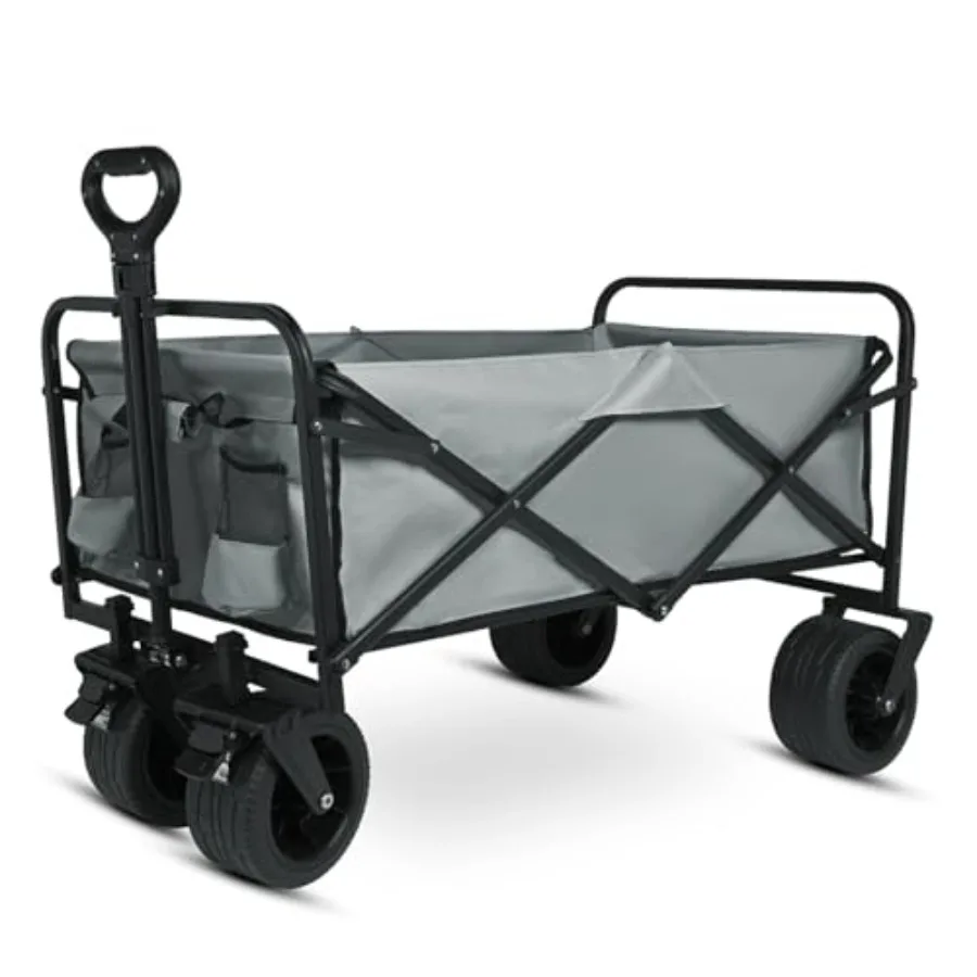 Foldable Wagon for outdoor camping gardening shopping and sports; heavy-duty steel frame gray; 300lbs capacity all-terrain whee
Foldable Wagon for outdoor camping gardening shopping and sports; heavy-duty steel frame gray; 300lbs capacity all-terrain whee