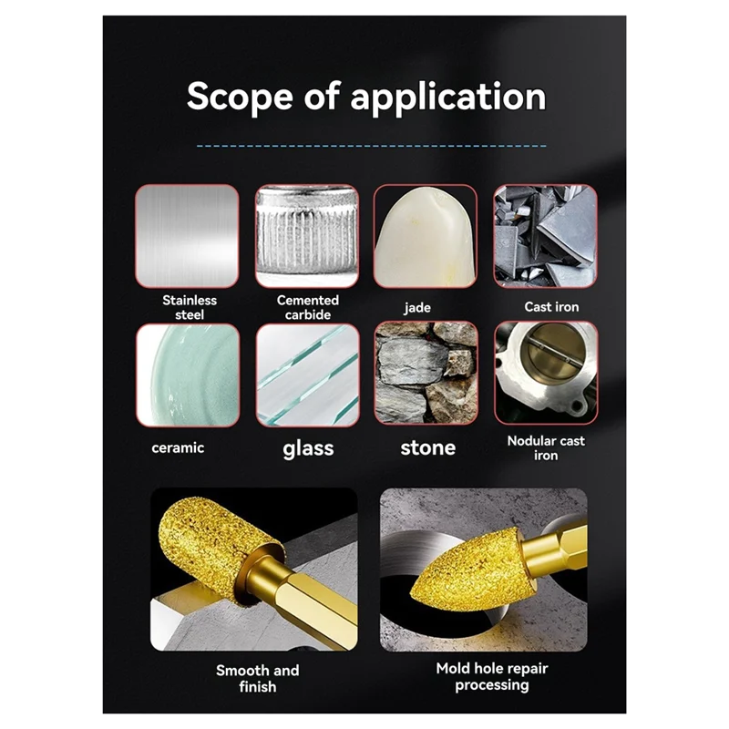 THIVN-Brazed Diamond Grinding Head Tile Rotary File Polishing Head For Glass Stone Rotary Tool
THIVN-Brazed Diamond Grinding Head Tile Rotary File Polishing Head For Glass Stone Rotary Tool