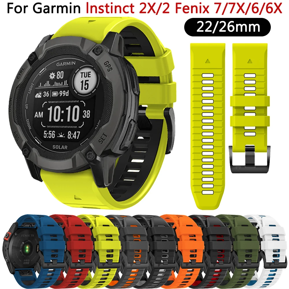 Ремешок силиконовый для часов Garmin Instinct 2X 2 Fenix 7 7X 6 6X Pro 5X 5 Epix Gen 2, тактический Браслет Quickfit, 22 мм 26 мм
Ремешок силиконовый для часов Garmin Instinct 2X 2 Fenix 7 7X 6 6X Pro 5X 5 Epix Gen 2, тактический Браслет Quickfit, 22 мм 26 мм