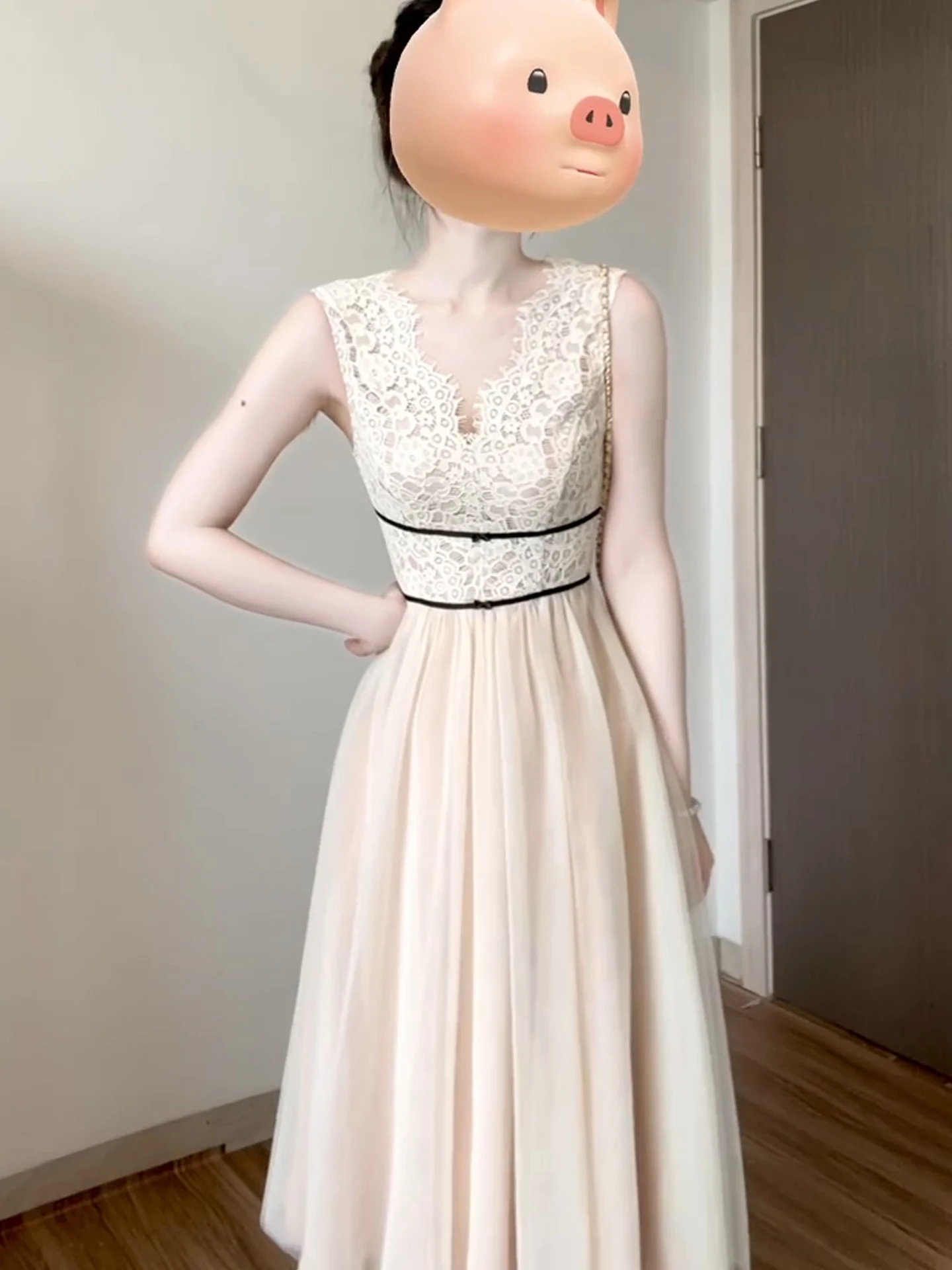 Keni plus Size Lace Insert Waist Cinching Summer Dress Women's Sleeveless Long Skirt High Waist A-Line Fish Tail Gown
Keni plus Size Lace Insert Waist Cinching Summer Dress Women's Sleeveless Long Skirt High Waist A-Line Fish Tail Gown