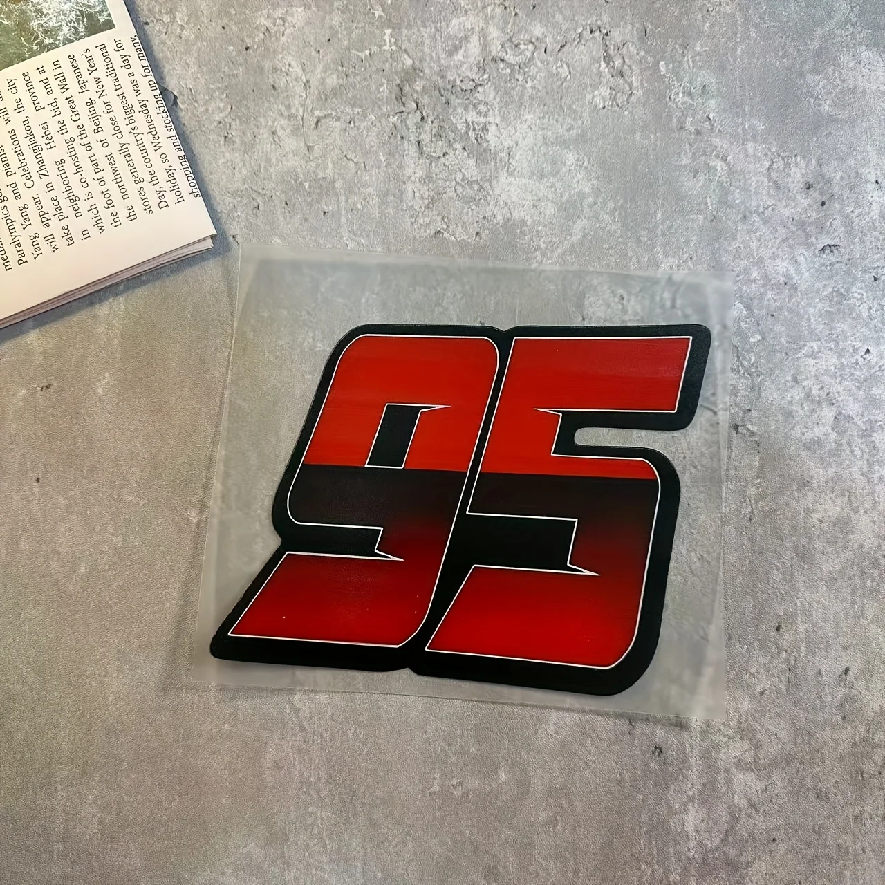 2D Flat Red & Laser Number 95 Vinyl Sticker, Waterproof UV-Resistant PVC Decal for Motorcycles Cars Guitars Fuel Tank And Body
2D Flat Red & Laser Number 95 Vinyl Sticker, Waterproof UV-Resistant PVC Decal for Motorcycles Cars Guitars Fuel Tank And Body