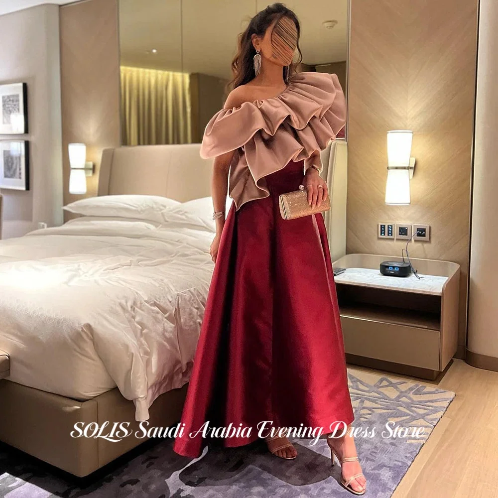 SOLIS Two-Tone Prom Dress One-Shoulder Ruffle Evening Dress with Satin Midi Skirt A-Line Formal Occasion Party Gown Customized
SOLIS Two-Tone Prom Dress One-Shoulder Ruffle Evening Dress with Satin Midi Skirt A-Line Formal Occasion Party Gown Customized