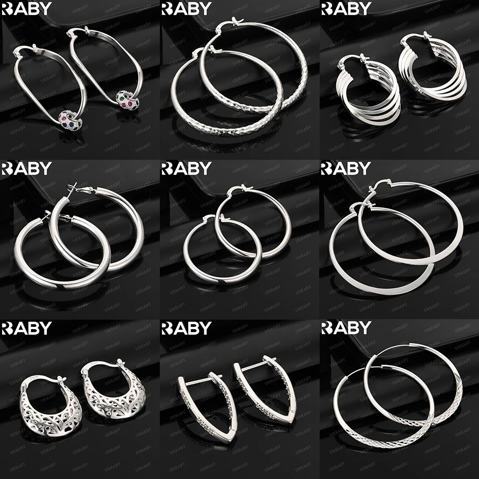 URBABY 925 Sterling Silver Design Earrings Hoop Earrings For Women Charm Trend Birthday Gifts Fashion Party Fine Jewelry
URBABY 925 Sterling Silver Design Earrings Hoop Earrings For Women Charm Trend Birthday Gifts Fashion Party Fine Jewelry