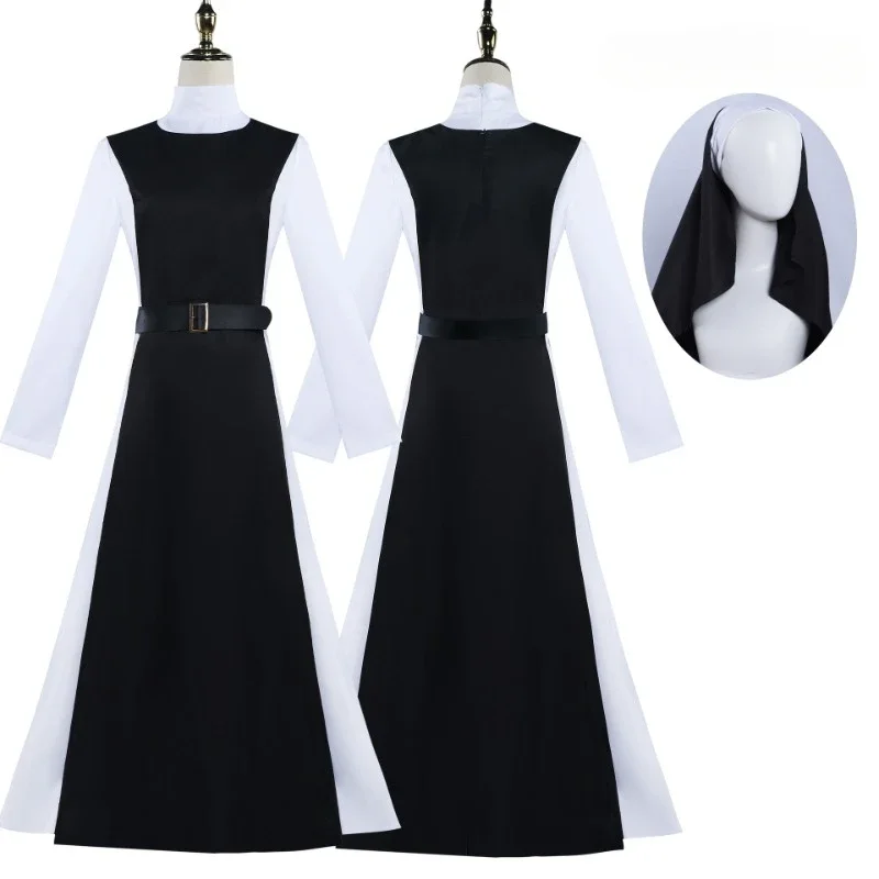 Halloween Nun Cosplay Costume for Adult Women Holiday Roleplay Carnival Parties Fantasy Sister Dresses Suit Headgear Full Set
Halloween Nun Cosplay Costume for Adult Women Holiday Roleplay Carnival Parties Fantasy Sister Dresses Suit Headgear Full Set
