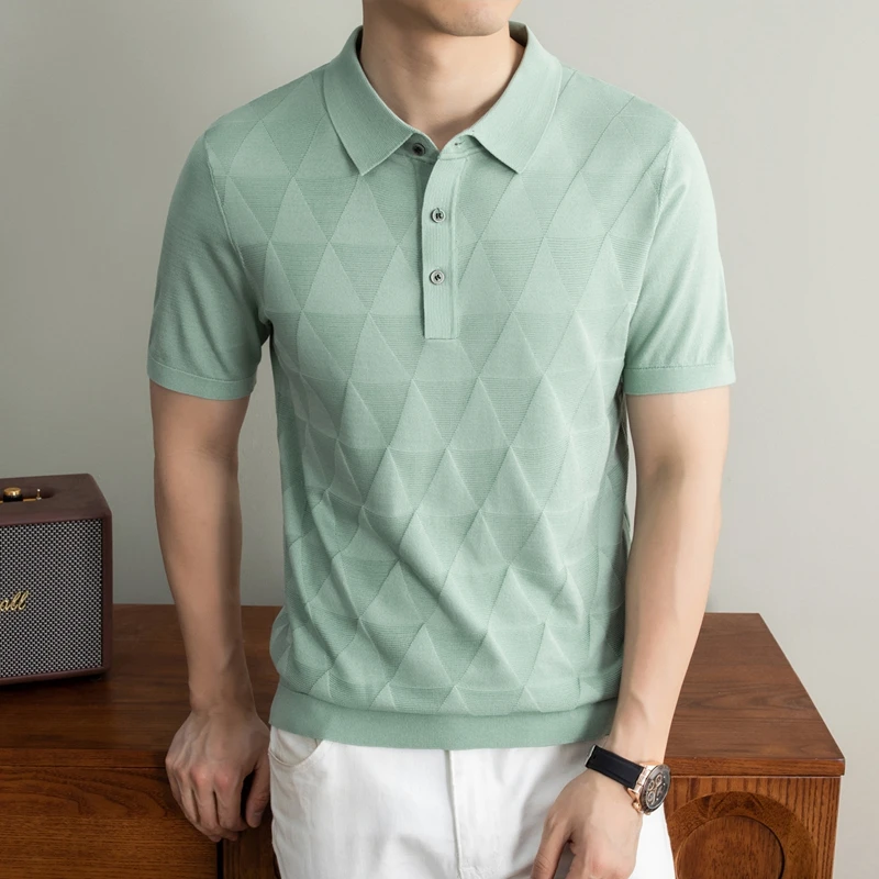 2026 Summer New Men's 100% Lyocell POLO Collar T-Shirt Knitted Jumper Bussiness Casual Short-sleeved Cool Breathable Tops Tees
2026 Summer New Men's 100% Lyocell POLO Collar T-Shirt Knitted Jumper Bussiness Casual Short-sleeved Cool Breathable Tops Tees