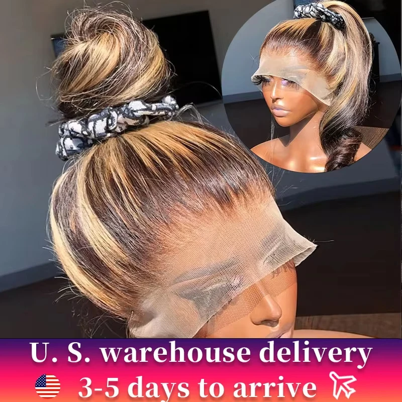 250% P4/27 Highlight Ombre 360 Full 13x6 HD Lace Frontal Wig 30 40 Inch Honey Blonde Straight Lace Front Colored Human Hair Wigs
250% P4/27 Highlight Ombre 360 Full 13x6 HD Lace Frontal Wig 30 40 Inch Honey Blonde Straight Lace Front Colored Human Hair Wigs